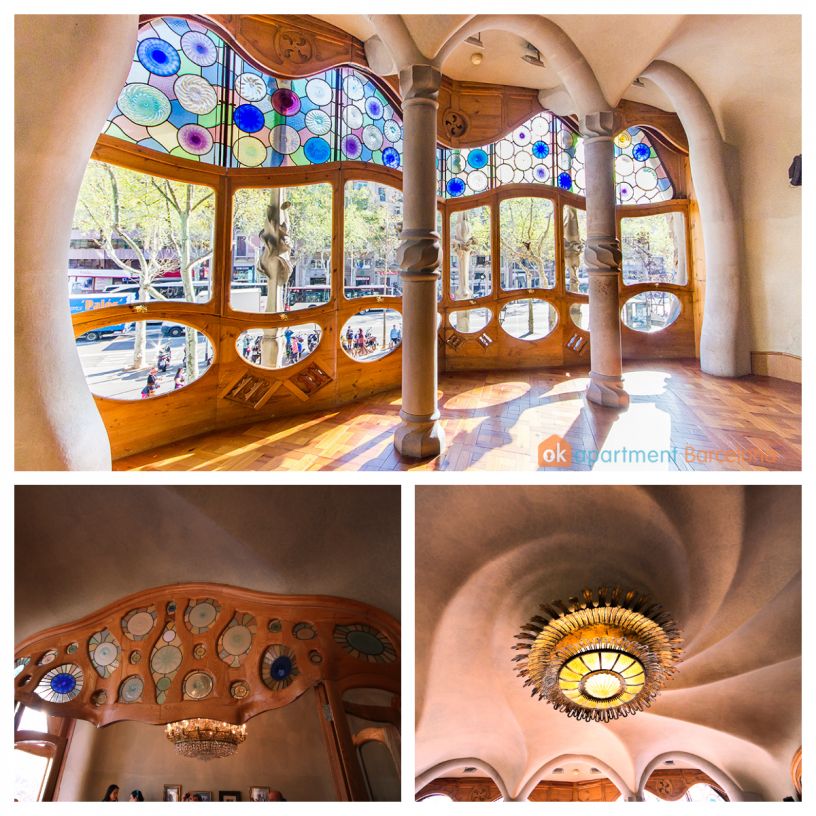 Gli spazi interni di Casa Batlló