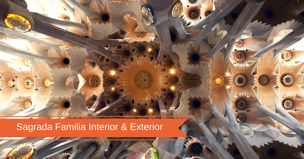 Het interieur & exterieur van de Sagrada Familia