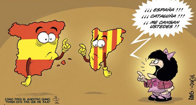 Mafalda scolds Spain and Catalonia