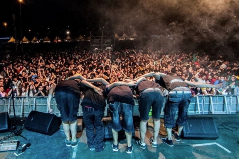 Palco concerto alla festa de gracia