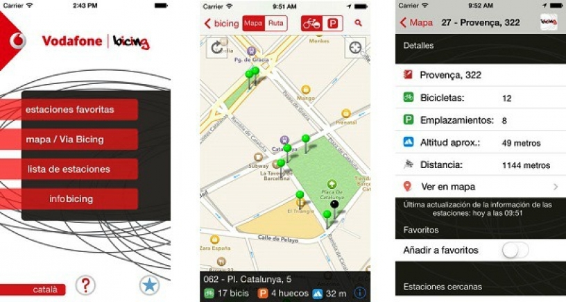 Bicing mobile app