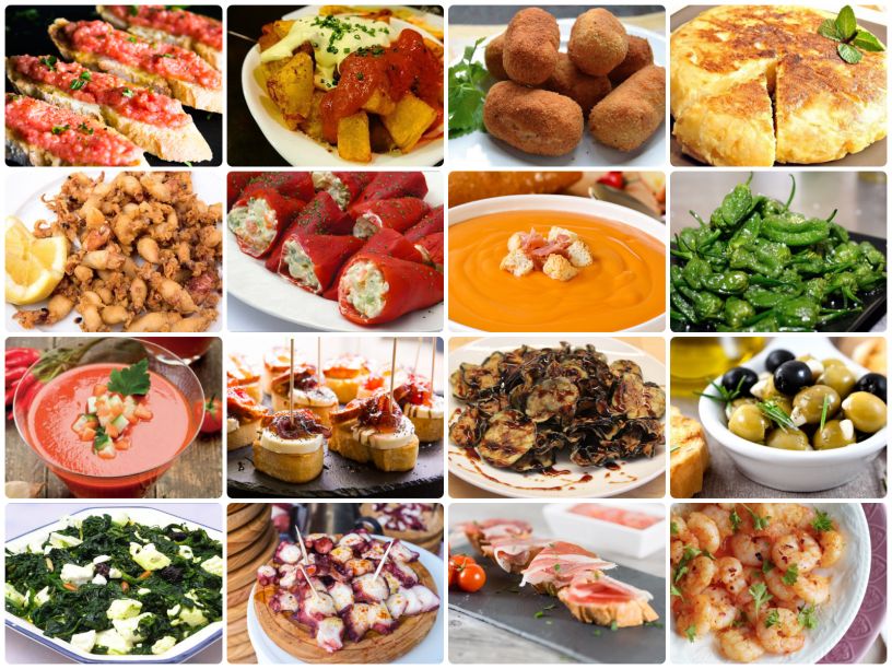 Différentes sortes de tapas