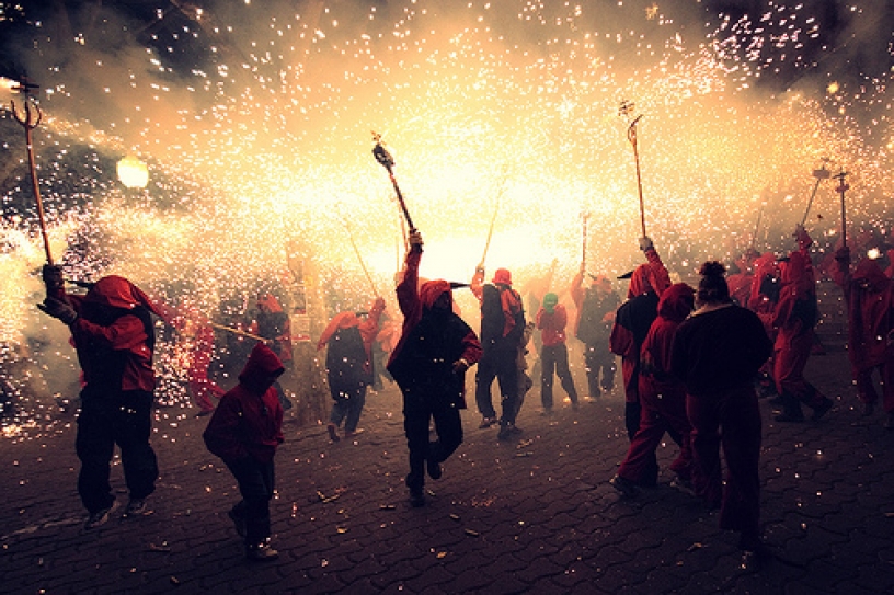 I Diavoli durante il Correfocs