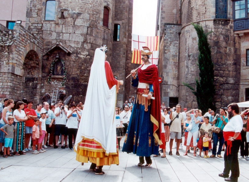 Gegants at Plaça Nova Barcelona