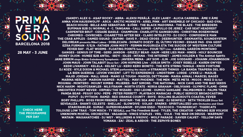 Line-up Primavera Sound 2018