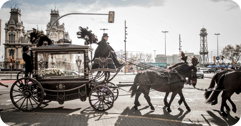 Funeral carriage museum in Barcelona