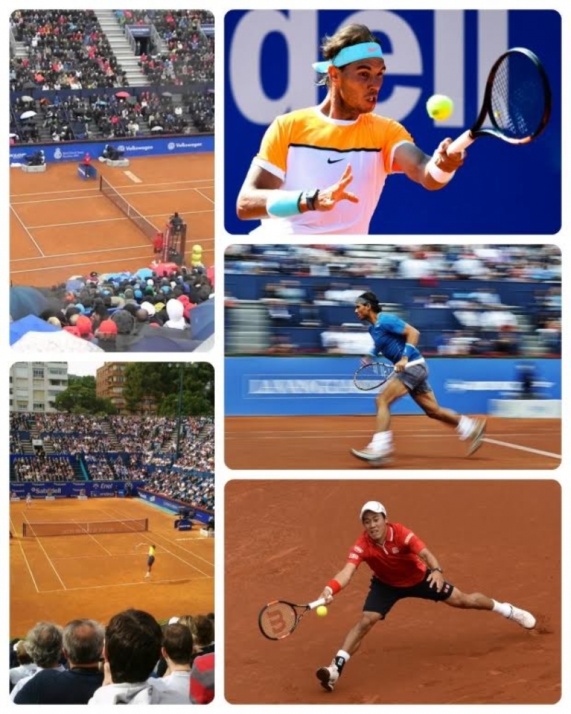 Match between Nadal and Nishikori