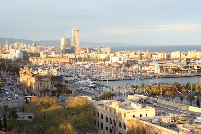 Виды со смотровой площадки на Montjuic