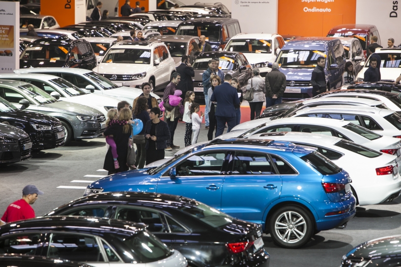 Cars on display at the convention