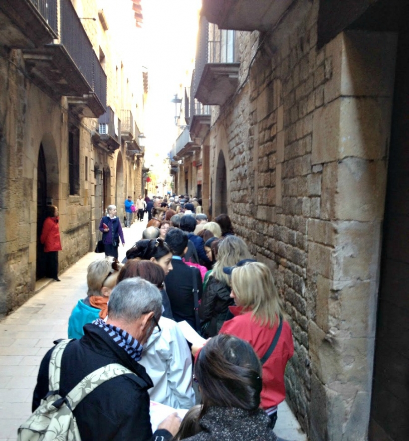 Devant le Musée Picasso Barcelone