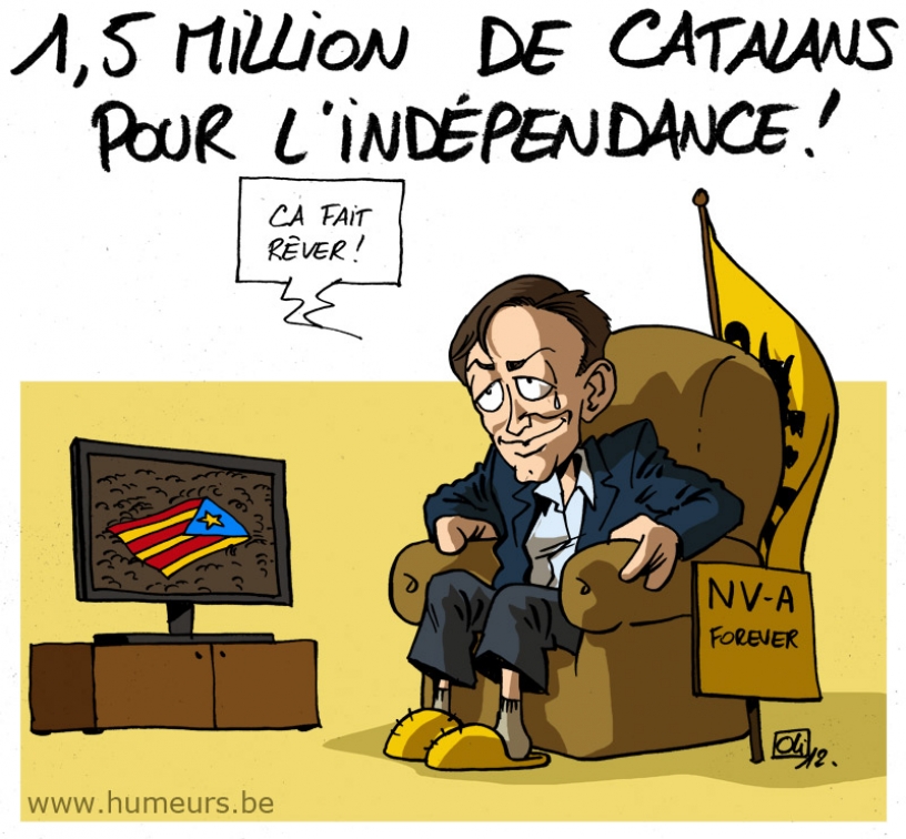 Flemish cartoon envying the Catalans