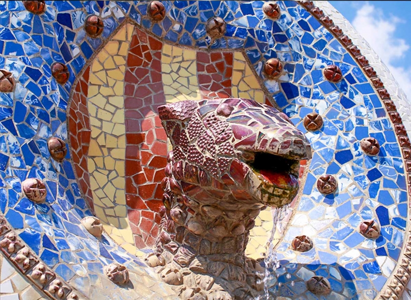 Una salamandra, il Park Güell e la "Senyera"