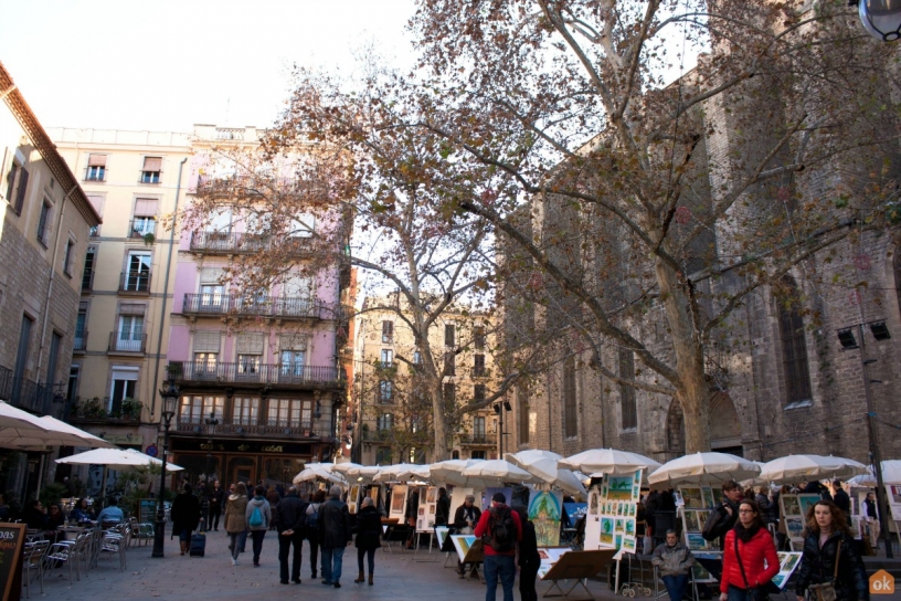 Plaza de Sant Josep Oriol Barcellona