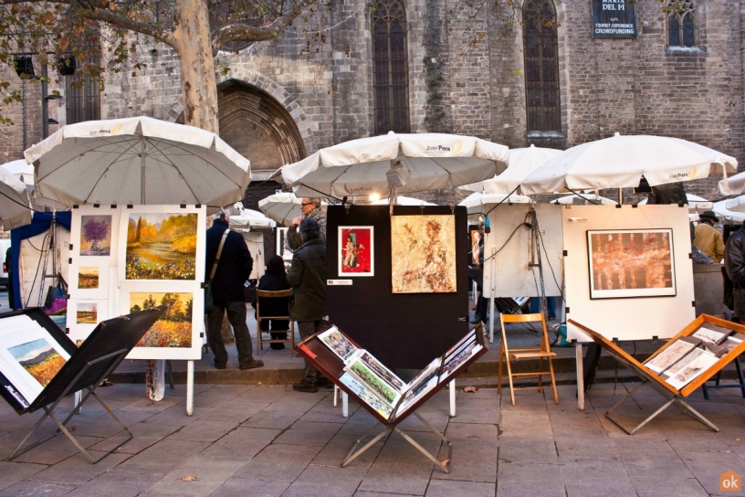 Plaza de Sant Josep Oriol Barcellona