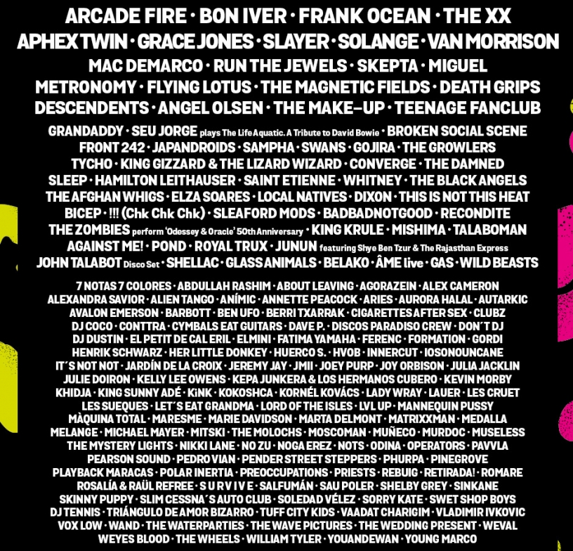 Primavera Sound 2017 Line-up poster