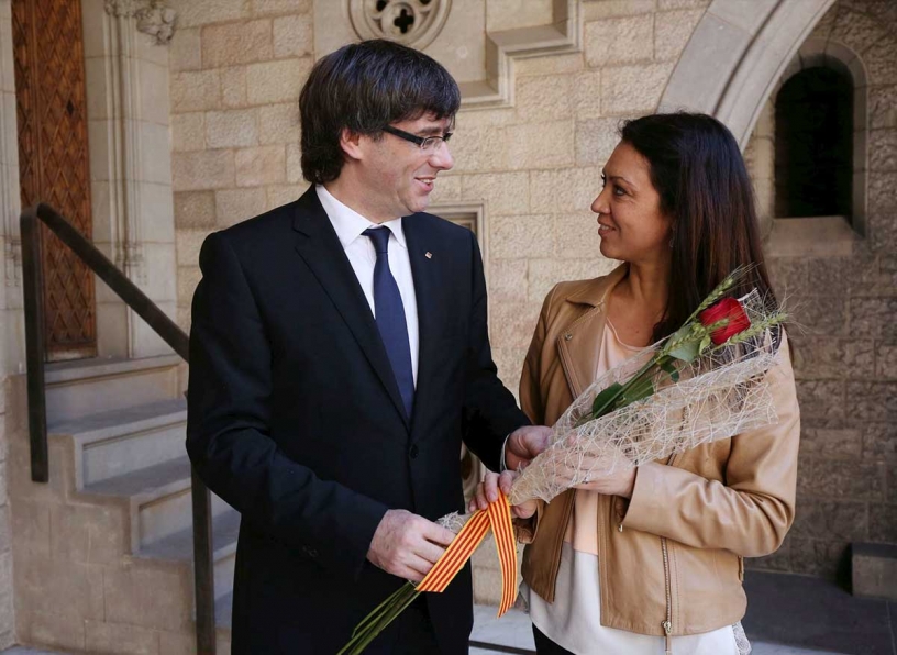 Puigdemont i Marcela Topor