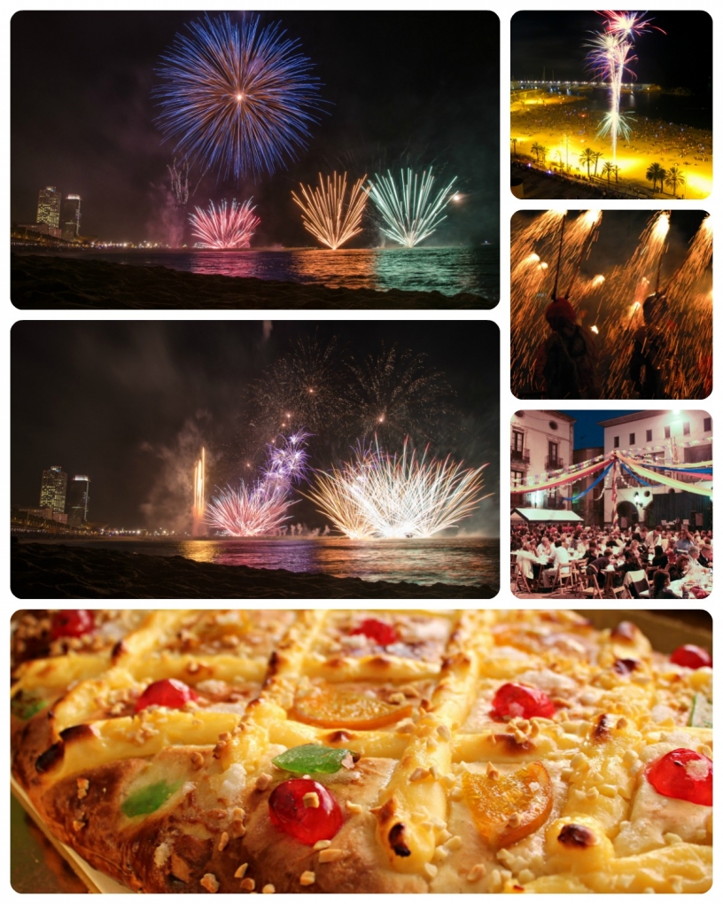 Sant Joan celebrations in Barcelona: bonfires, fireworks, feasts, and more.