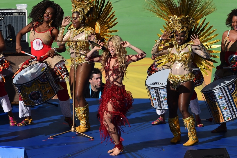 Shakira performing