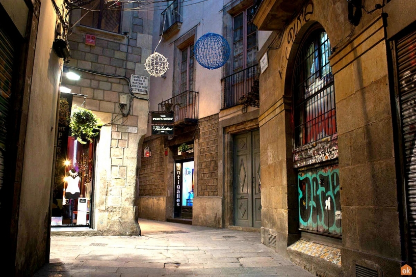 Gasse Barrio Gotico Barcelona