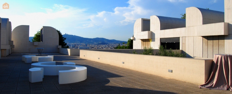 Terrass av Fundación Miró, Montjuic, Barcelona