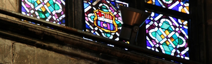 Escudo del Barça en Santa María del Mar