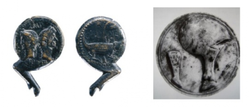 Ham emblem on Roman coins and shields