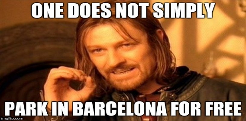 Parking in Barcelona meme