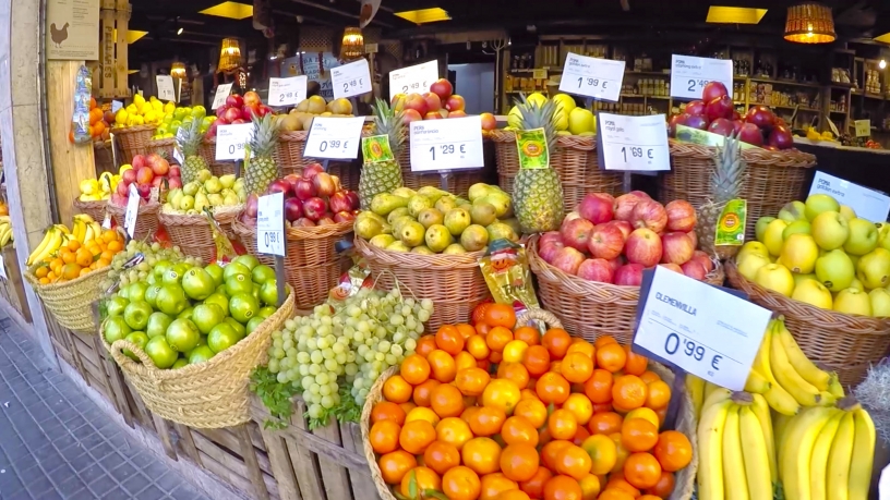 Local greengrocer shop in Barcelona