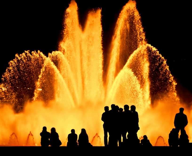 Magic Fountain of Montjuïc in action