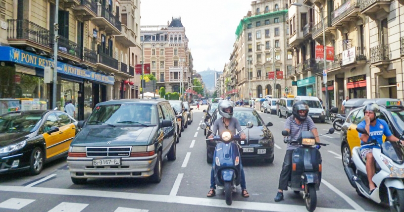 Fahrer in Barcelona