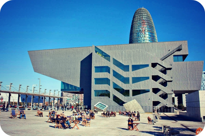 Torre Agbar and the Design Museum, Barcelona