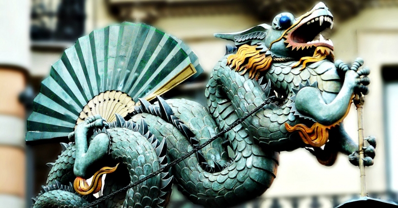 Chinese dragon in Barcelona