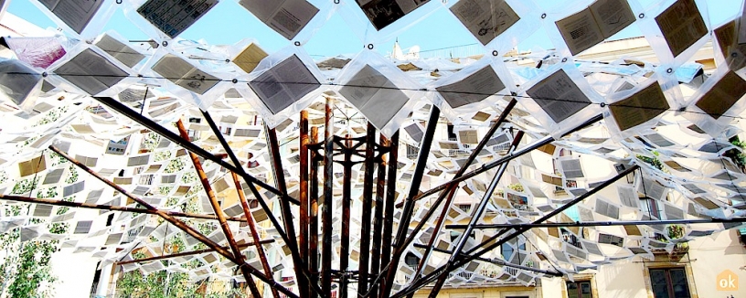 Tree of books in Barcelona