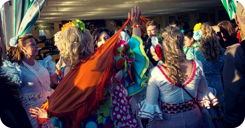 People at the Catalan April Fair