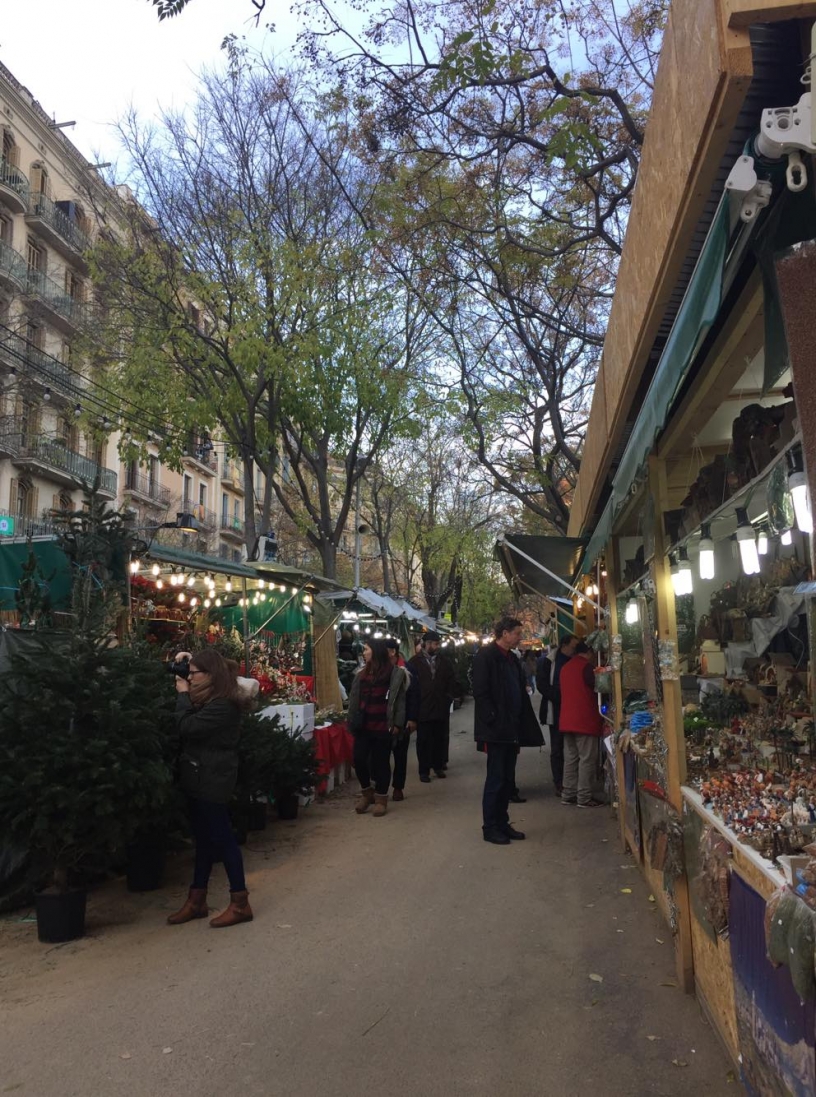 Stalls at the Christmas market