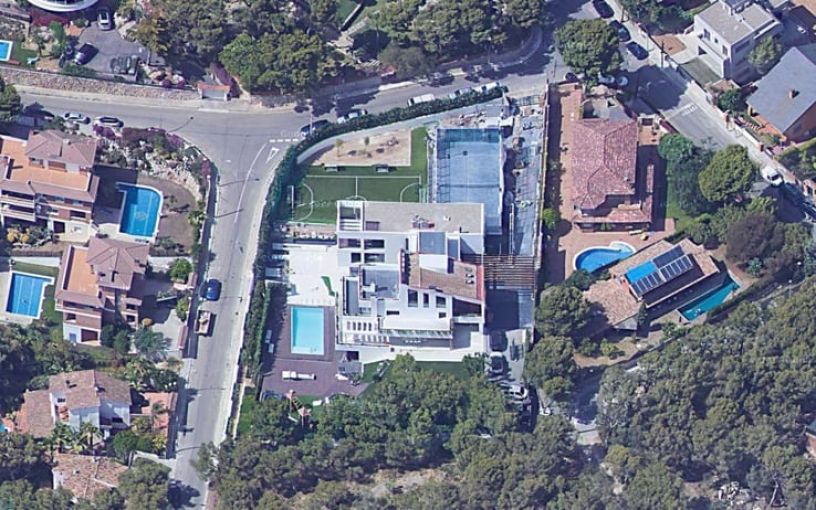 La casa de Messi desde el cielo