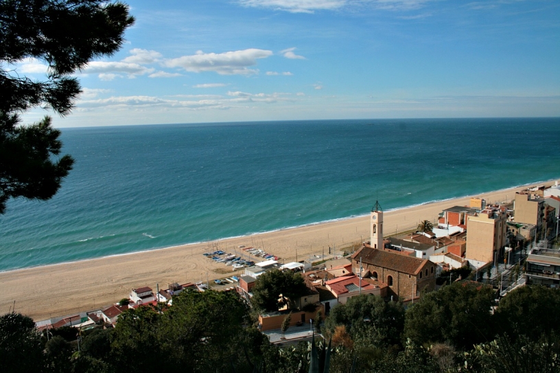 Schöne Aussicht auf den Strand