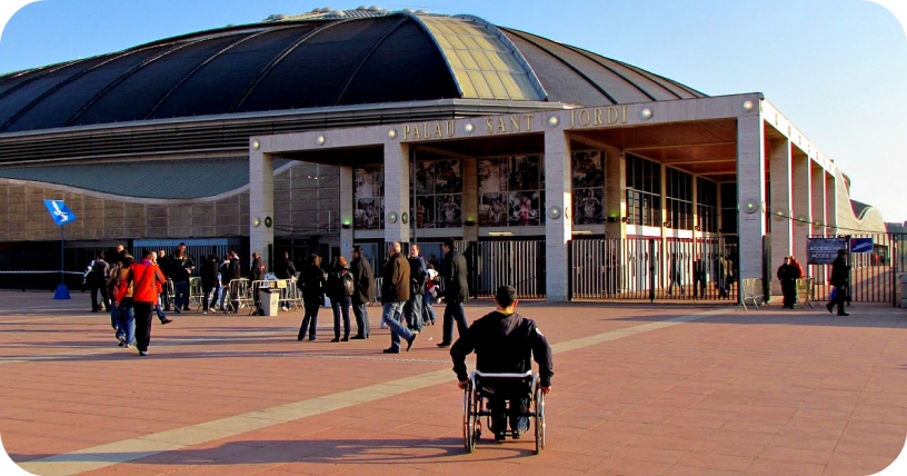 Tillgång till Palau Sant Jordi i Barcelona för funktionshindrade