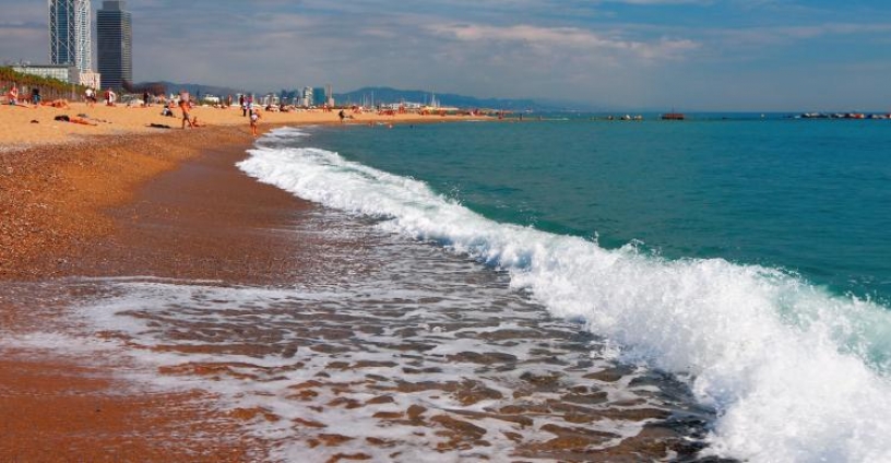 Sant Miquel Beach view of port