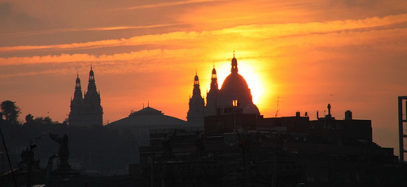 barcellona tramonto sole