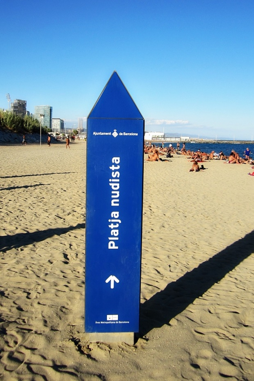 Nudist beach Barcelona