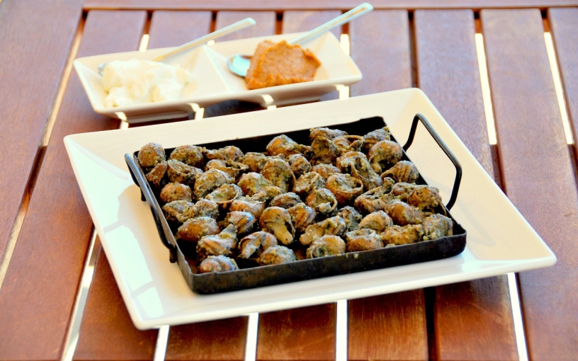 Catalan starters - snails a la llauna