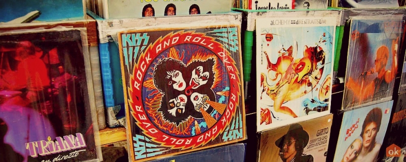 Rock Vinyls in Barcelona's Lost and Found Market