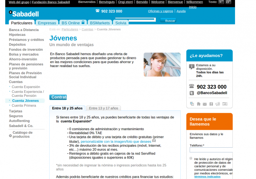 Web Banco Sabadell