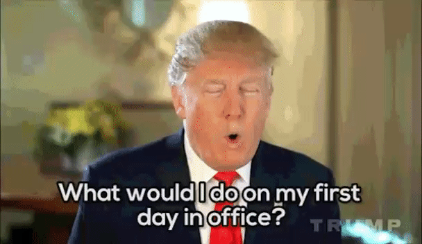 First day of Trump as President