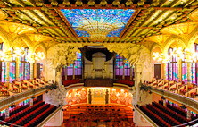 Palau de la Música, musik auditorium i Barcelona