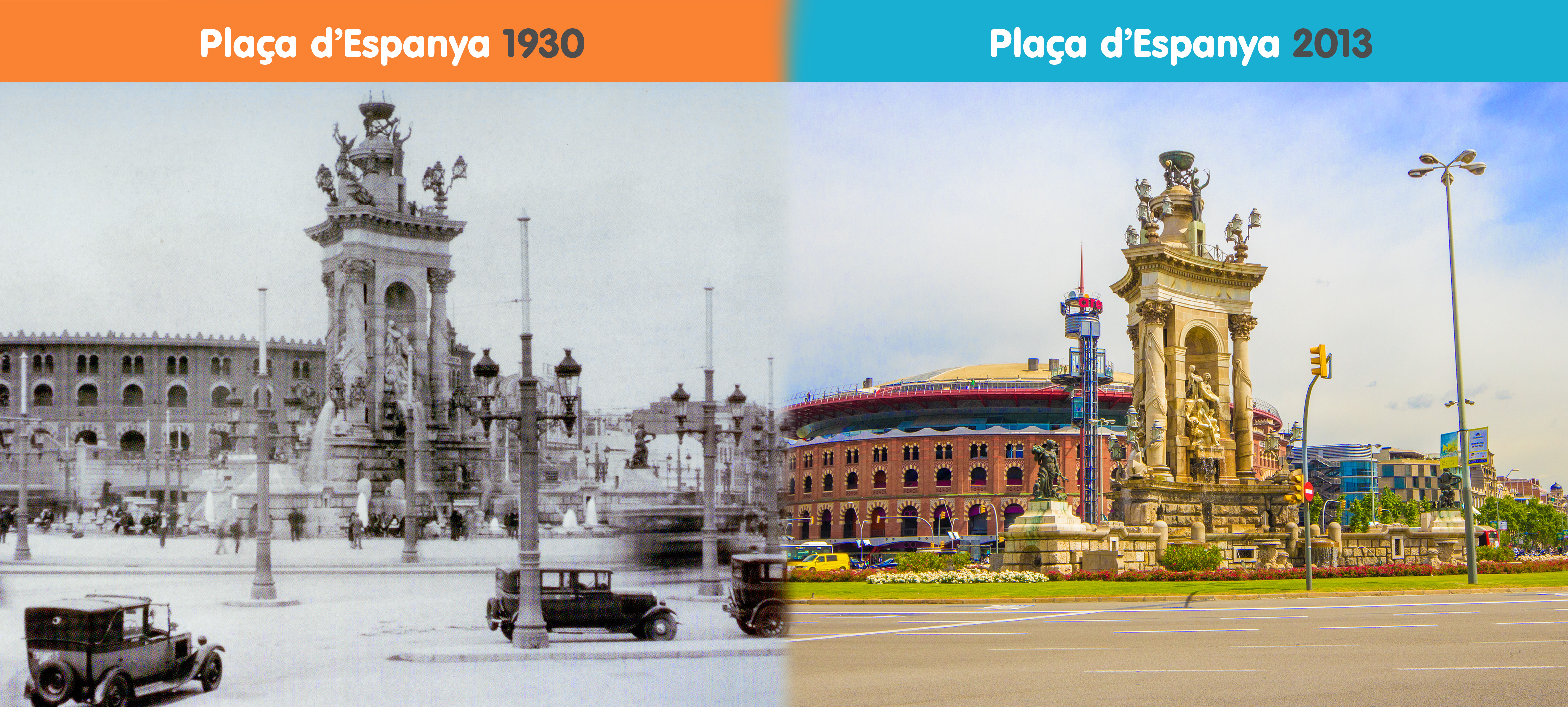 The Plaza Espanya in Barcelona