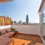 Uitzicht over Barcelona Torre Agbar vanaf privé terras