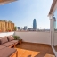 Vue Torre Agbar de Barcelone de terrasse privée