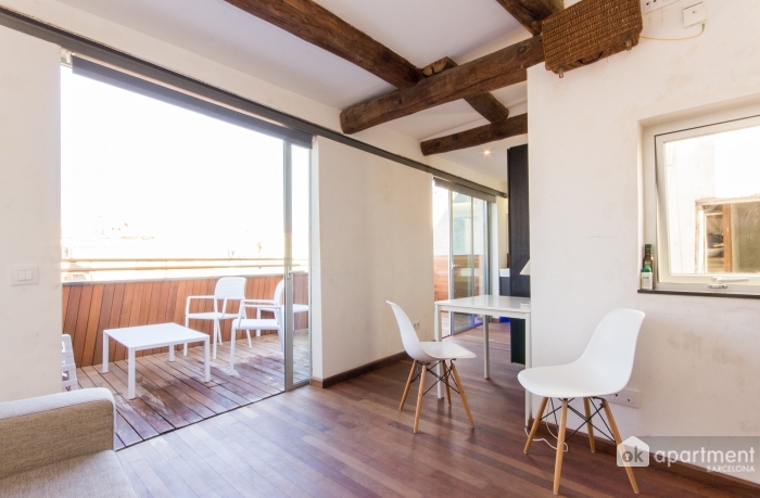 Salle de séjour et terrasse entrée